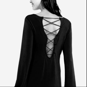 Black Cross-back Top